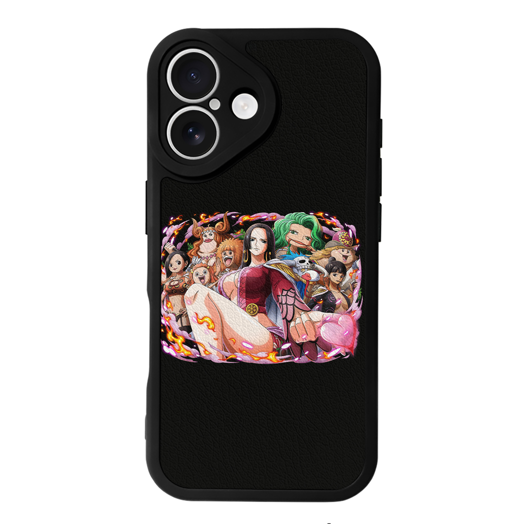 （画像用） ワンピース ボア・ハンコック ONE PIECE Boa·Hancock 【iPhone 16シリーズ対応】シリコンスマホケース（レザー調） 材質：シリコン